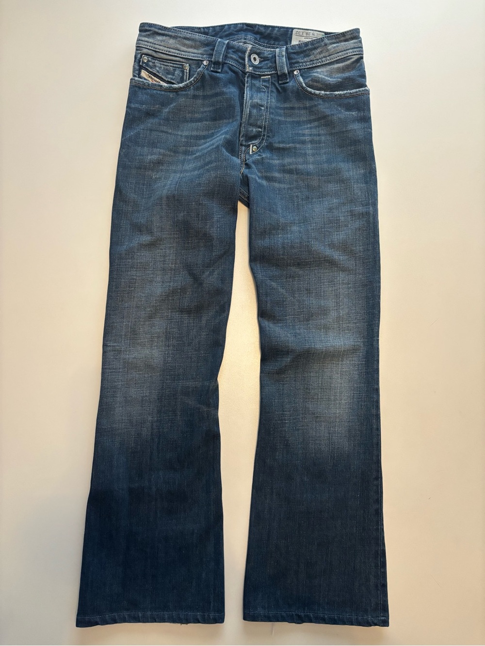 Men’s Shazor Diesel industry bootcut faded 2000s grunge jeans back pocket hit